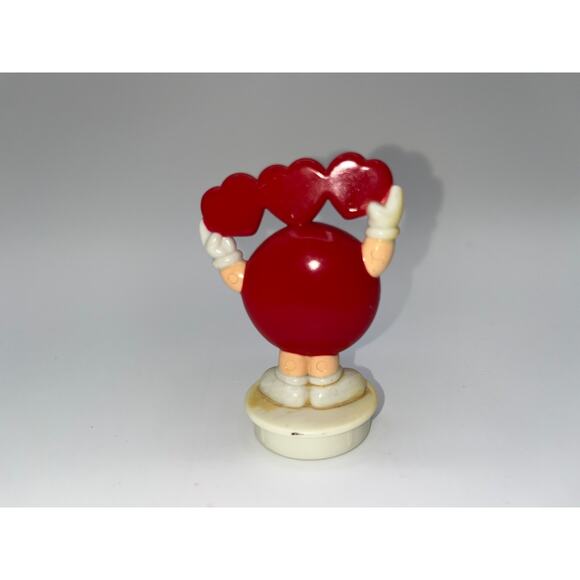 Vintage M&M Valentine's Day Red M & M I love you Heart Cake Topper cupcake OMG - Picture 3 of 9